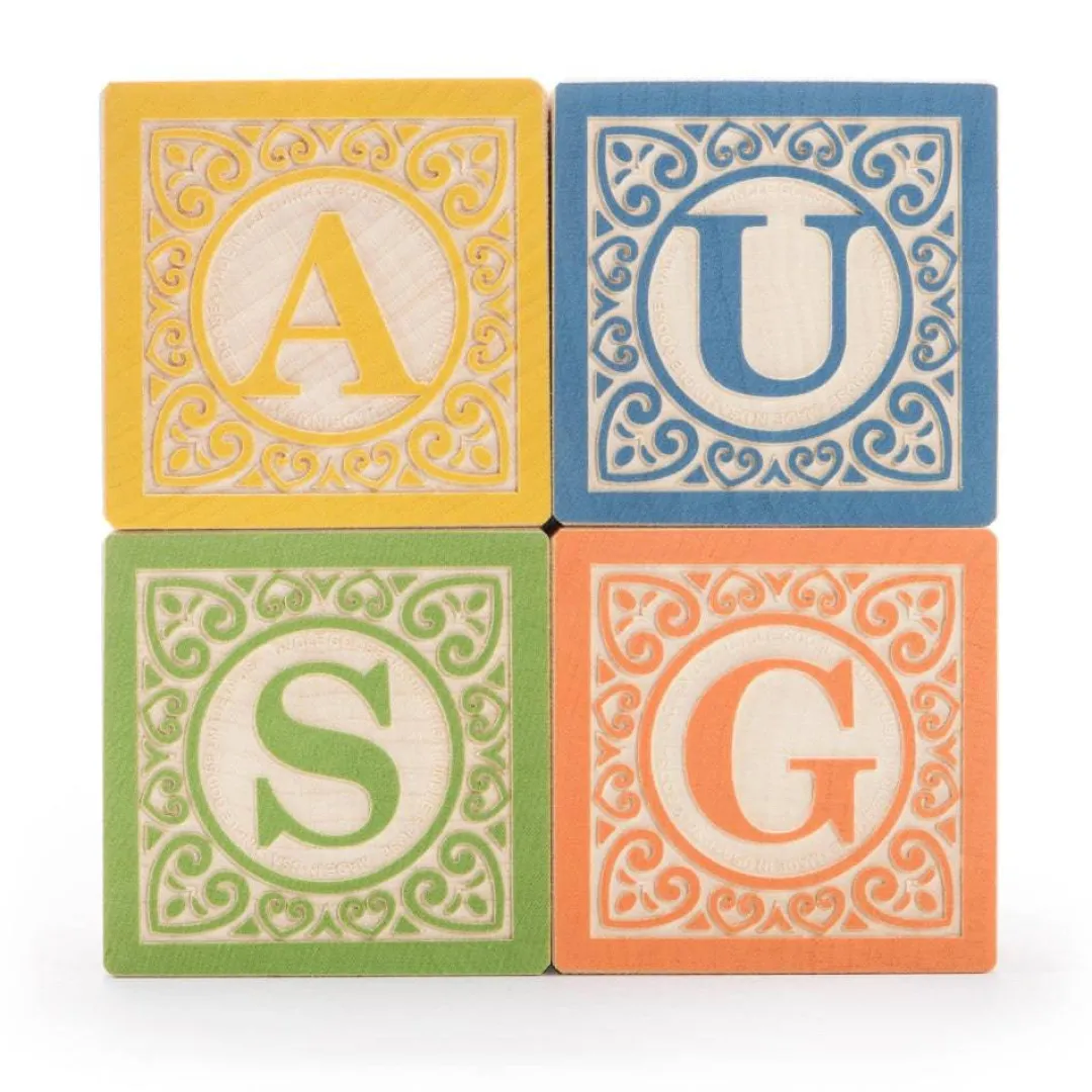 Uncle Goose Early Learning|4 Years < Classic Wooden Alphabet Blocks