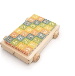 Uncle Goose Wooden Toys|Early Learning < Classic Wooden Alphabet Blocks with Wagon