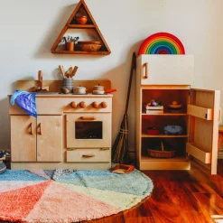 Lapp's Wooden Toys|4 Years < Classic Wooden Kitchen and Refrigerator Bundle