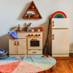 Lapp's Wooden Toys|4 Years < Classic Wooden Kitchen and Refrigerator Bundle