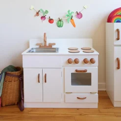Lapp's Wooden Toys|4 Years < Classic Wooden Play Kitchen - White