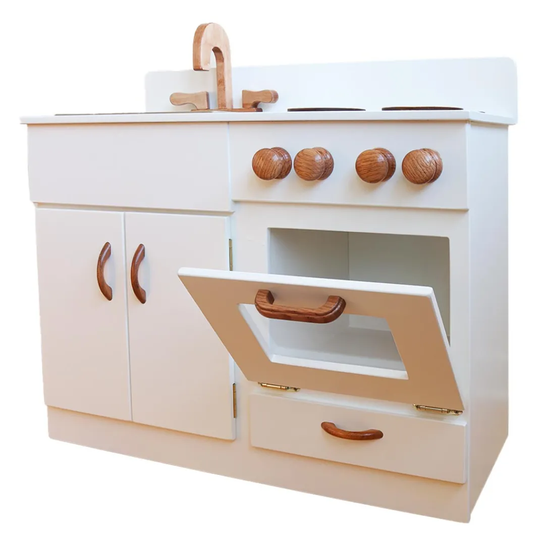 Lapp's Wooden Toys|4 Years < Classic Wooden Play Kitchen - White