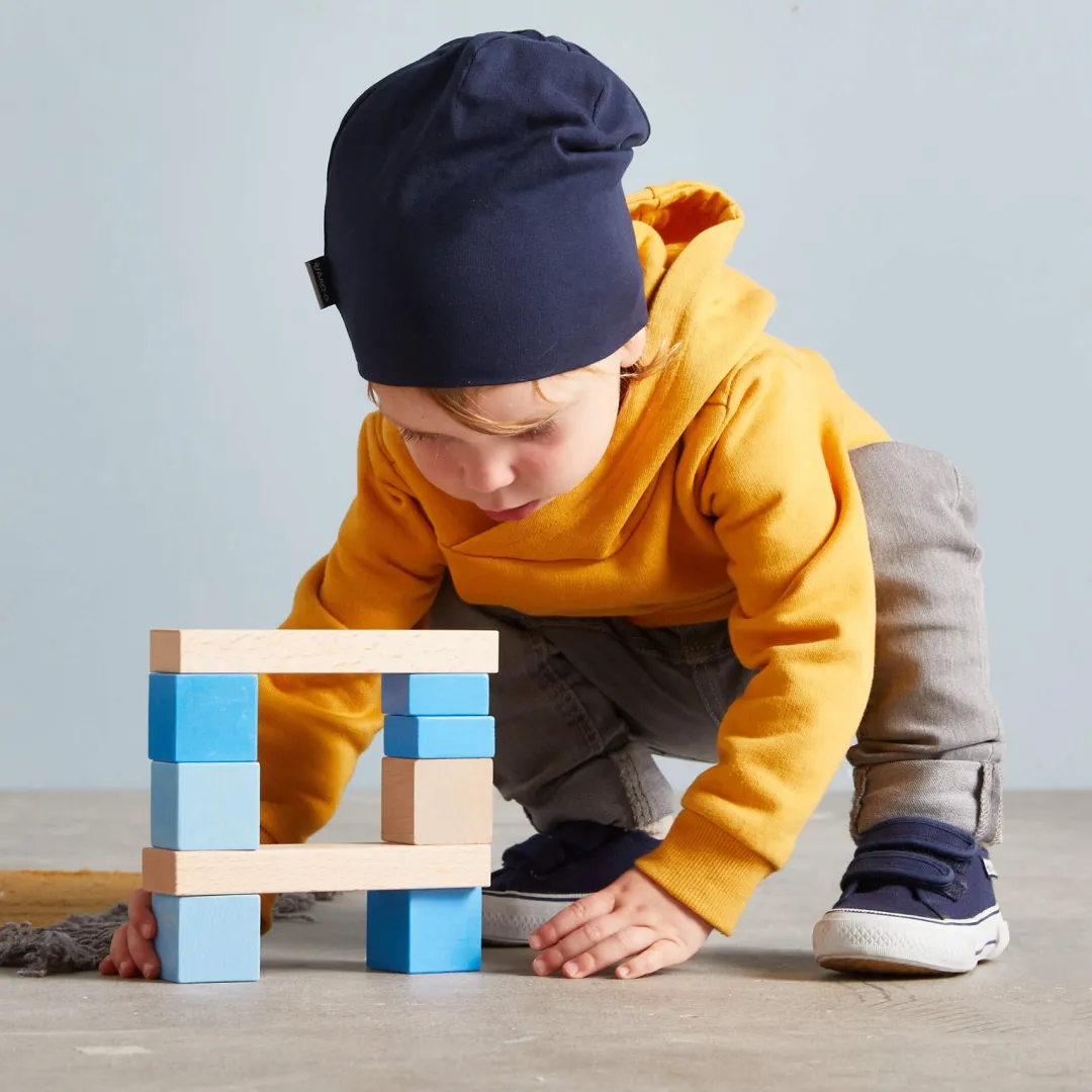 HABA 12-24 Months|Wooden Toys < Colored Wooden Building Blocks - 46 Piece Set