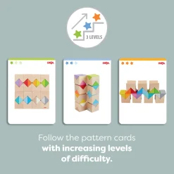 HABA Wooden Toys|4 Years < Colorful Triangle Wooden Block Game