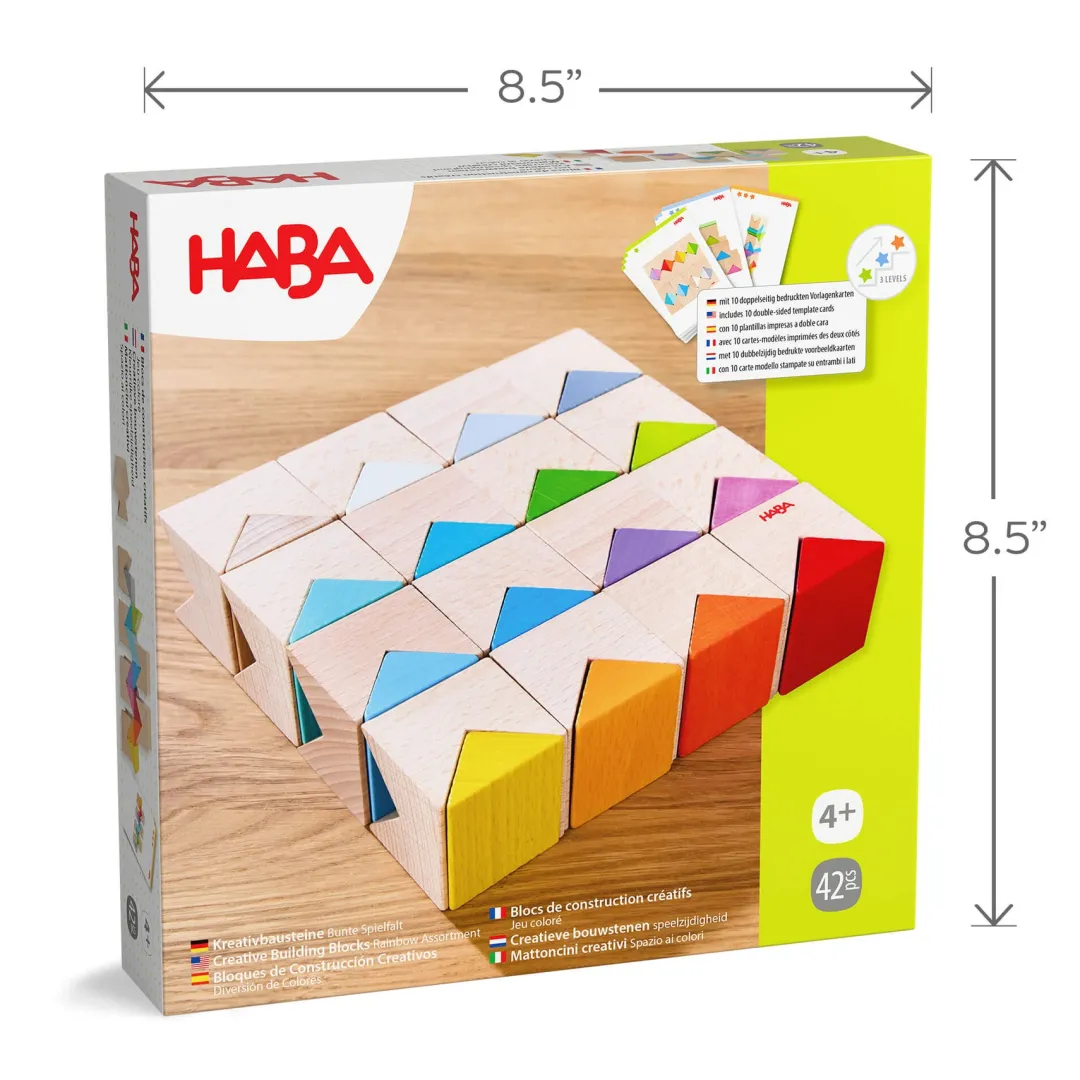 HABA Wooden Toys|4 Years < Colorful Triangle Wooden Block Game