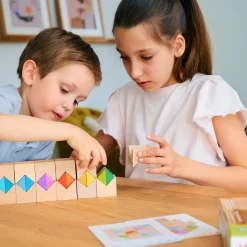 HABA Wooden Toys|4 Years < Colorful Triangle Wooden Block Game