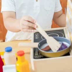 PlanToys Wooden Toys|4 Years < Cooking Utensils Set