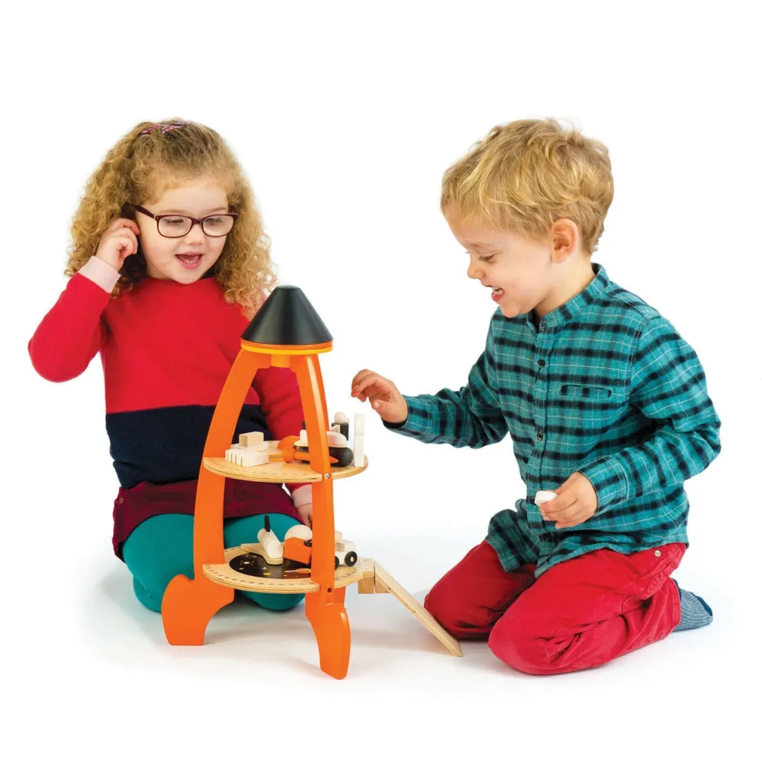 Tender Leaf Wooden Toys|4 Years < Cosmic Wooden Rocket Play Set