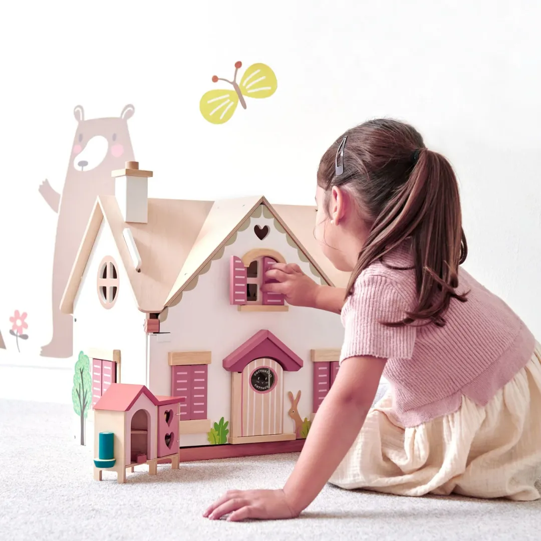 Tender Leaf Dollhouses|Wooden Toys < Cottontail Cottage Wooden Dollhouse
