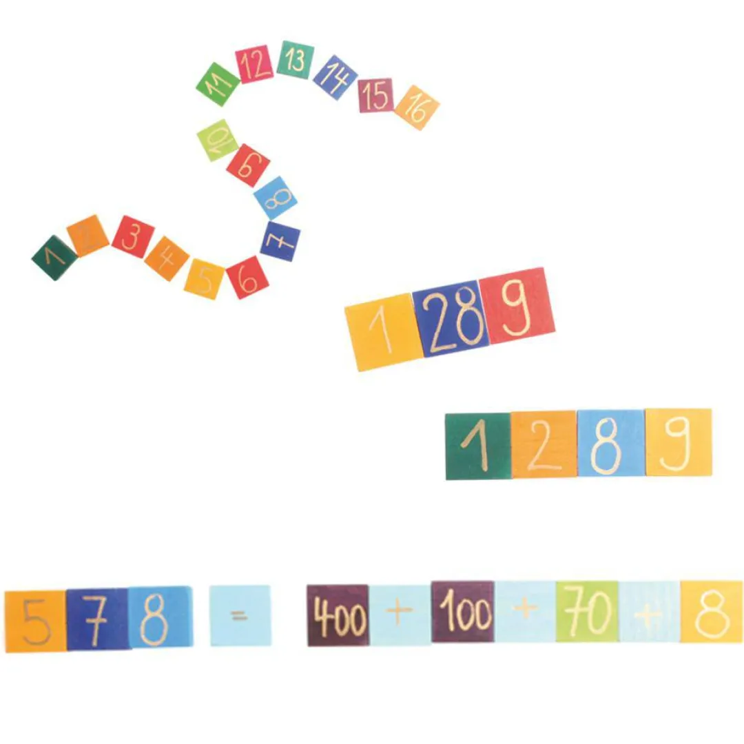 Grimm's Spiel u0026 Holz Wooden Toys|Early Learning < Counting with Colors Wooden Number Chart