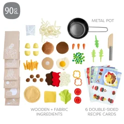 HABA Wooden Toys|4 Years < Creative Play Fresh Box - Play Food Meal Kit