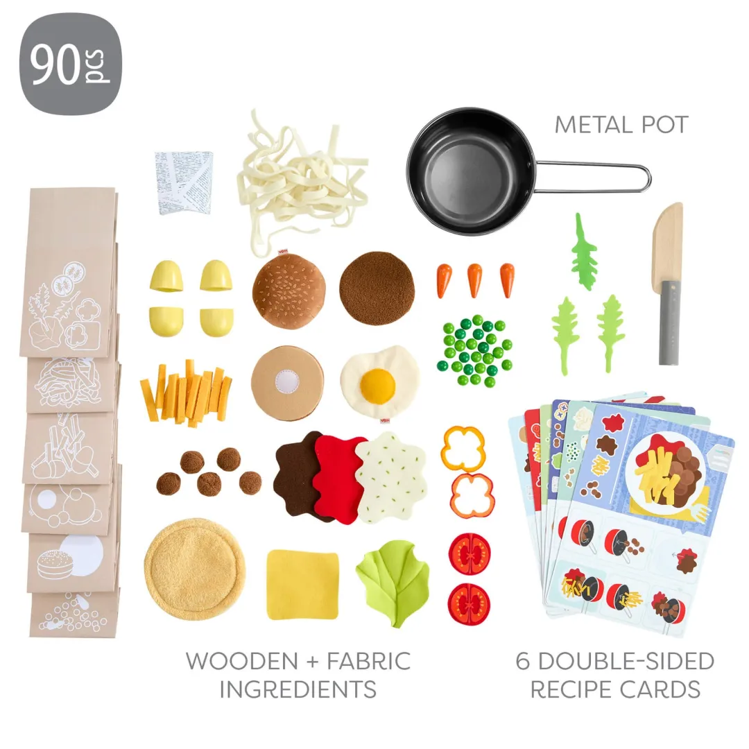 HABA Wooden Toys|4 Years < Creative Play Fresh Box - Play Food Meal Kit