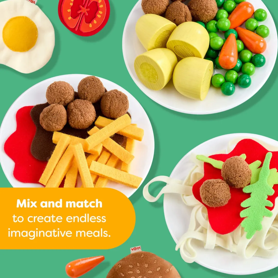 HABA Wooden Toys|4 Years < Creative Play Fresh Box - Play Food Meal Kit