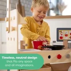HABA Wooden Toys|4 Years < Creative Play 3 in 1 – Play Kitchen, Store & Workshop