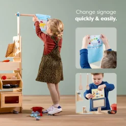 HABA Wooden Toys|4 Years < Creative Play 3 in 1 – Play Kitchen, Store & Workshop