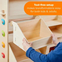HABA Wooden Toys|4 Years < Creative Play 3 in 1 – Play Kitchen, Store & Workshop