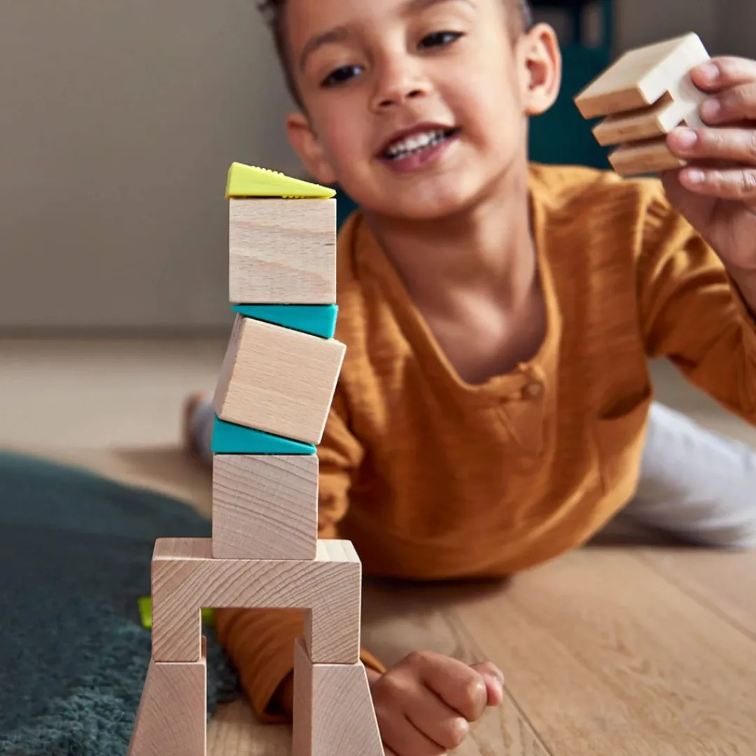 HABA Wooden Toys|4 Years < Crooked Tower Wooden Blocks
