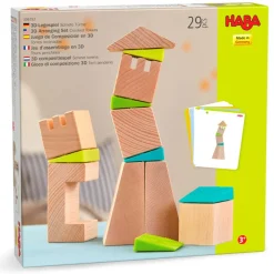 HABA Wooden Toys|4 Years < Crooked Tower Wooden Blocks