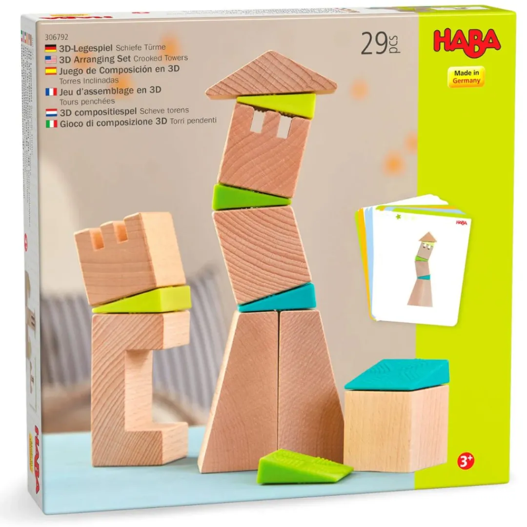 HABA Wooden Toys|4 Years < Crooked Tower Wooden Blocks