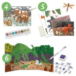 Djeco 6 Years|Other Crafts < Dinosaur World Multi-Activity Craft Kit