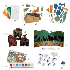 Djeco 6 Years|Other Crafts < Dinosaur World Multi-Activity Craft Kit