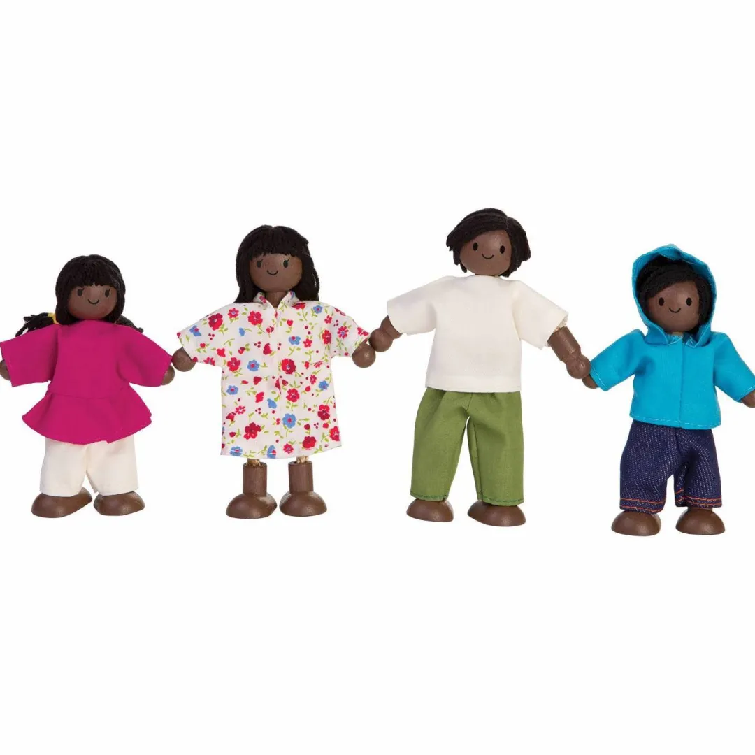 PlanToys Dolls|4 Years < Dollhouse Family Dolls - African-American