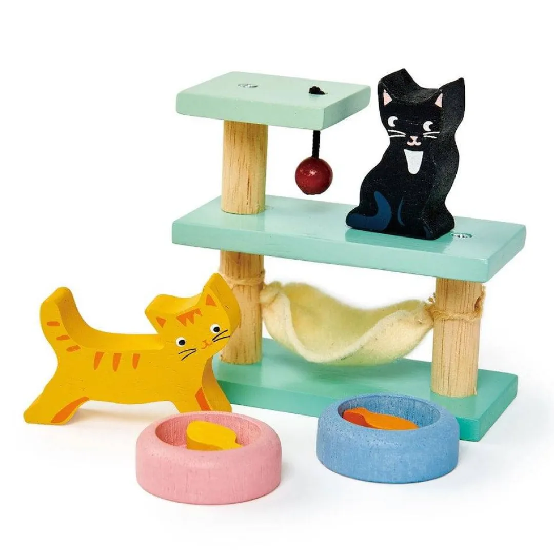 Tender Leaf Toys Wooden Toys|4 Years < Dollhouse Pet Cat Set