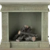 Maileg Maileg Collection|4 Years < Dollhouse Vintage Dusty Green Fireplace