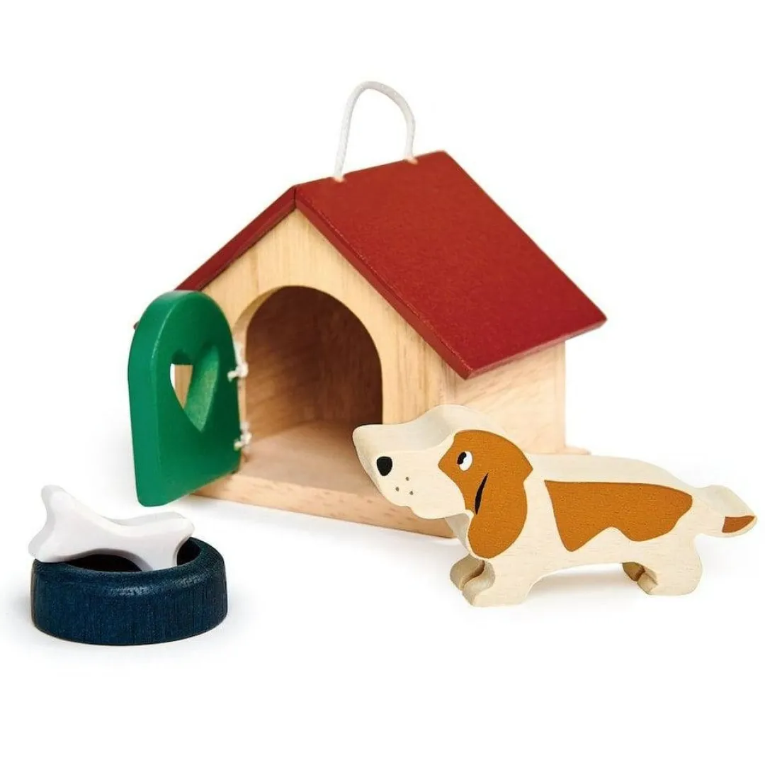 Tender Leaf Toys Wooden Toys|4 Years < Dollhouse Wooden Pet Dog Set