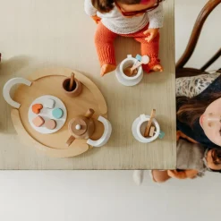 Miniland Wooden Toys|4 Years < Doll-Sized Wooden Tea Set