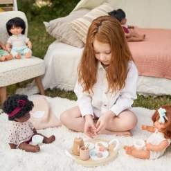 Miniland Wooden Toys|4 Years < Doll-Sized Wooden Tea Set
