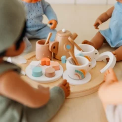 Miniland Wooden Toys|4 Years < Doll-Sized Wooden Tea Set