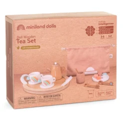 Miniland Wooden Toys|4 Years < Doll-Sized Wooden Tea Set