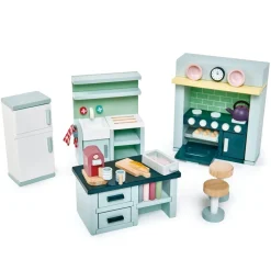 Tender Leaf Toys Wooden Toys|4 Years < Dovetail Wooden Dollhouse Kitchen Set