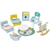 Tender Leaf Toys Wooden Toys|4 Years < Dovetail Wooden Dollhouse Kids Room Set