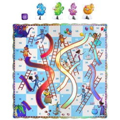eeBoo 6 Years|5 Years < Dragons Shaped Slips & Ladders Board Game