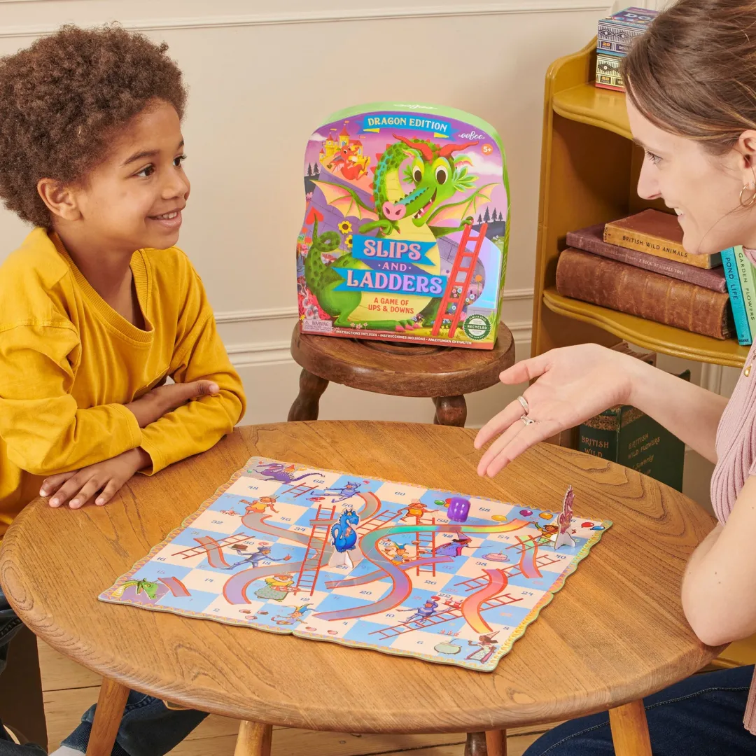eeBoo 6 Years|5 Years < Dragons Shaped Slips & Ladders Board Game