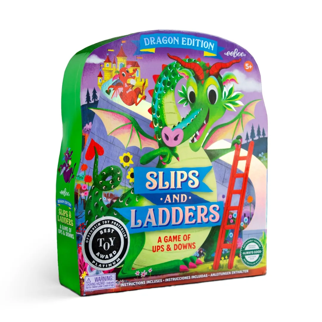 eeBoo 6 Years|5 Years < Dragons Shaped Slips & Ladders Board Game