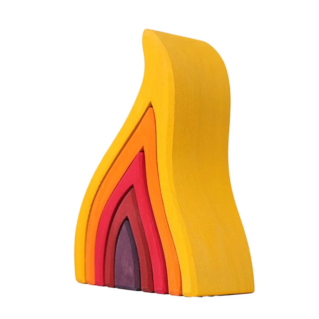 Grimm's Spiel u0026 Holz 12-24 Months|Wooden Toys < Elements Nesting Blocks: Fire