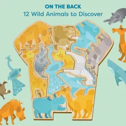 HABA Wooden Toys|4 Years < Elephant 2-in-1 Wooden Puzzle