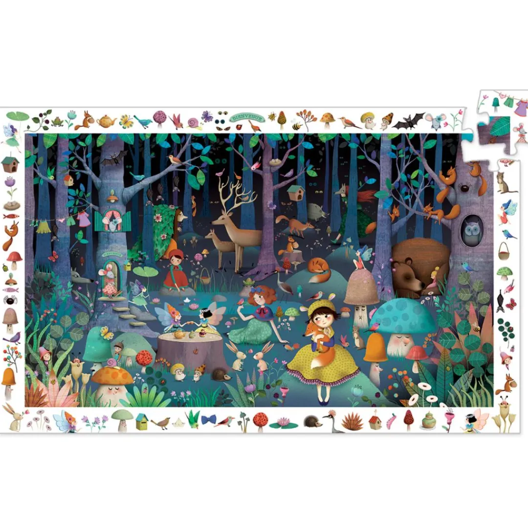 Djeco Puzzles|5 Years < Enchanted Forest Observation Jigsaw Puzzle - 100 Piece