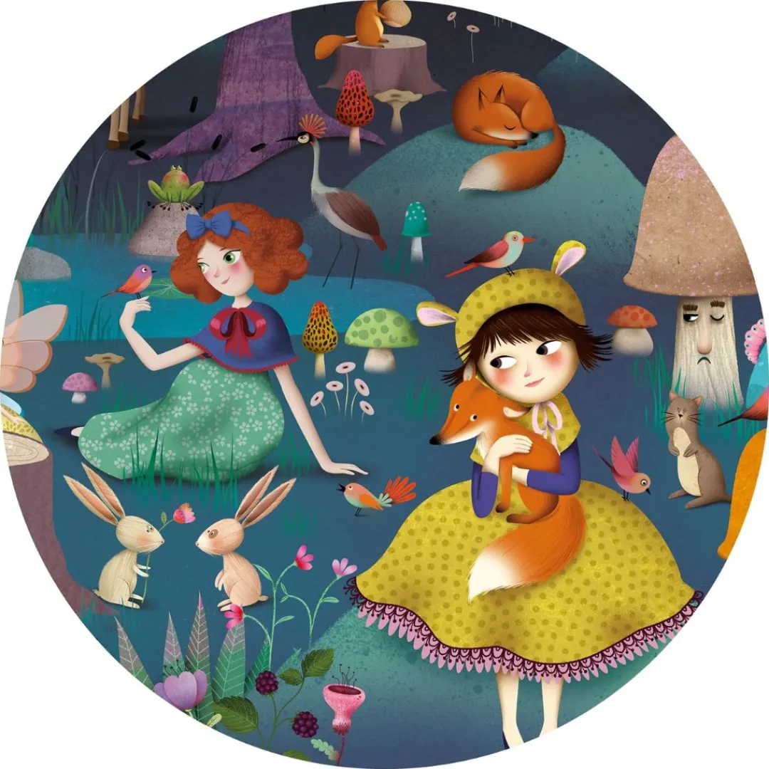 Djeco Puzzles|5 Years < Enchanted Forest Observation Jigsaw Puzzle - 100 Piece