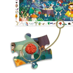Djeco Puzzles|5 Years < Enchanted Forest Observation Jigsaw Puzzle - 100 Piece