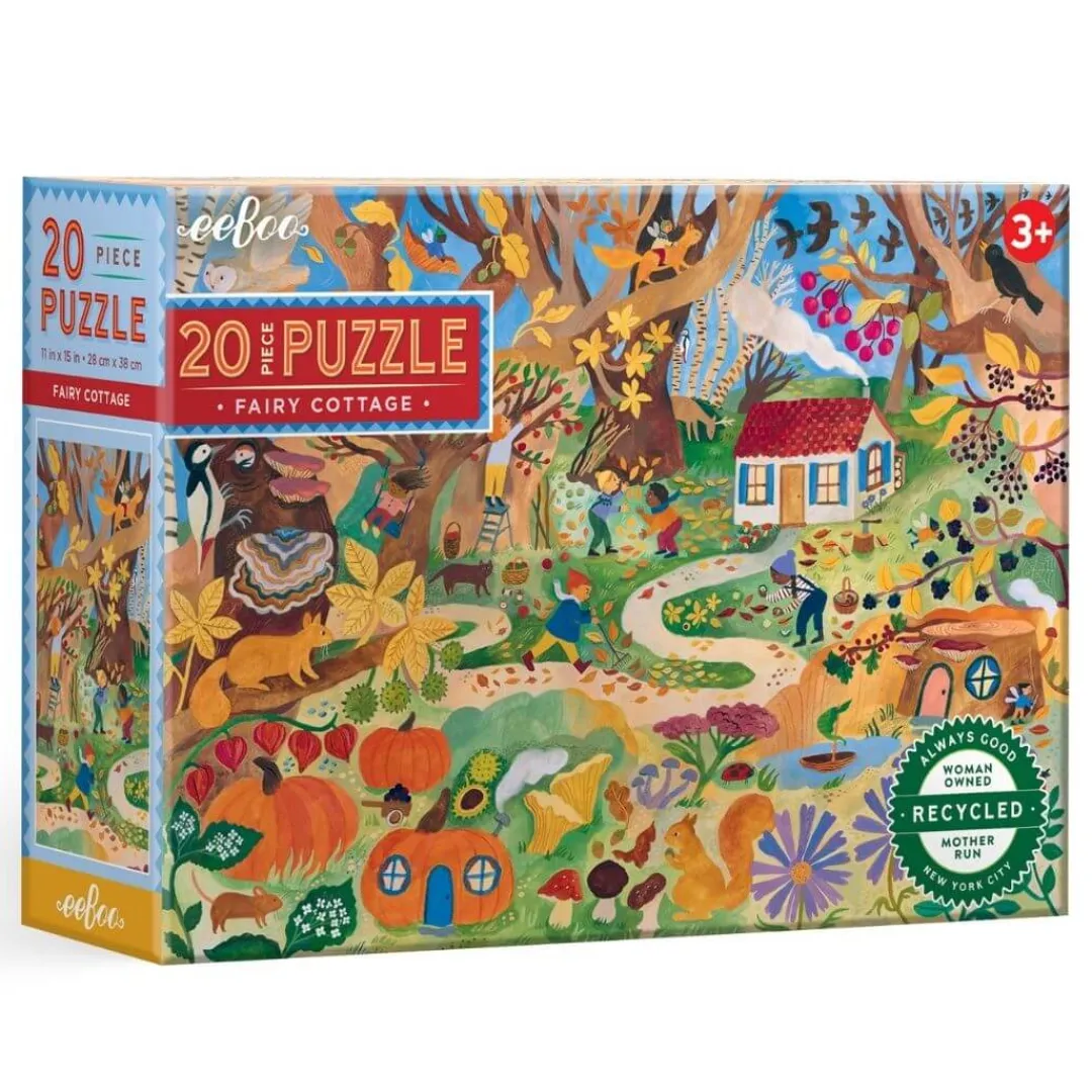 eeBoo Fairies & Gnomes|4 Years < Fairy Cottage - 20-Piece Jigsaw Puzzle