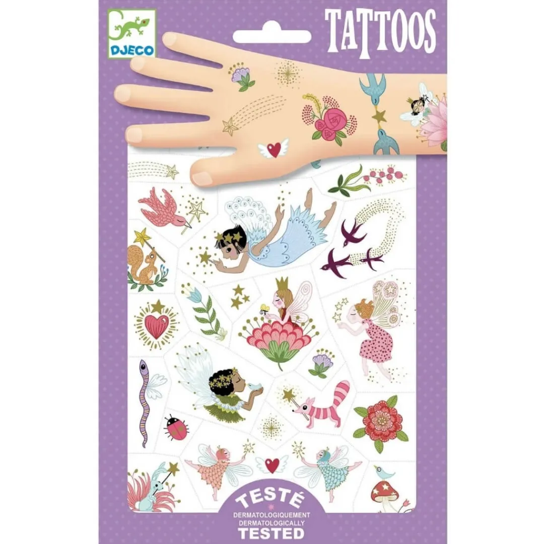Djeco Fairies & Gnomes|4 Years < Fairy Friends Temporary Tattoos