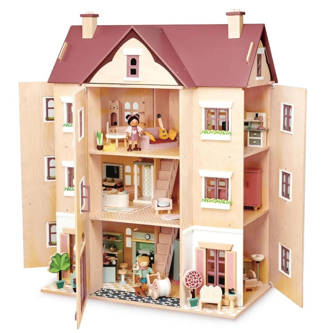 Tender Leaf Dollhouses|Wooden Toys < Fantail Hall Wooden Dollhouse