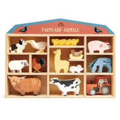 Tender Leaf Toys Wooden Toys|4 Years < Farmyard Wooden Animals Set