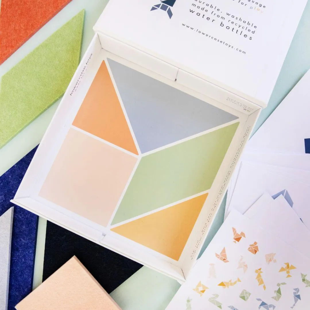 Lowercase Toys Puzzles|4 Years < Felt Tangram Block Set