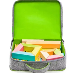 Tegu Wooden Toys|4 Years < Felt Travel Tote for Blocks