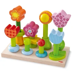 HABA 12-24 Months|Early Learning < Flower Garden Wooden Sorting and Stacking Game